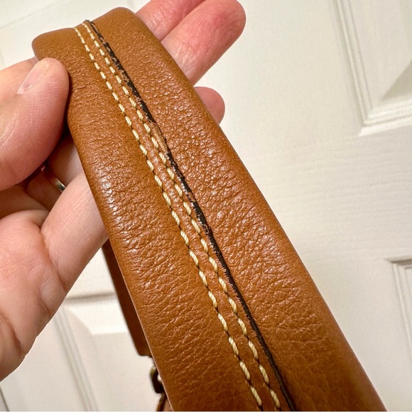 Cole Haan Pebbled Leather Pleated Hobo Camel Brown Large Vintage - Picture 7 of 13